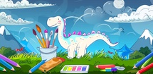 Coloring Book for Kids: Dinosaur feature