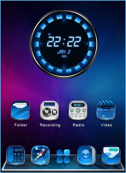 Galaxy-Comet 3D Launcher Theme - Preview 3