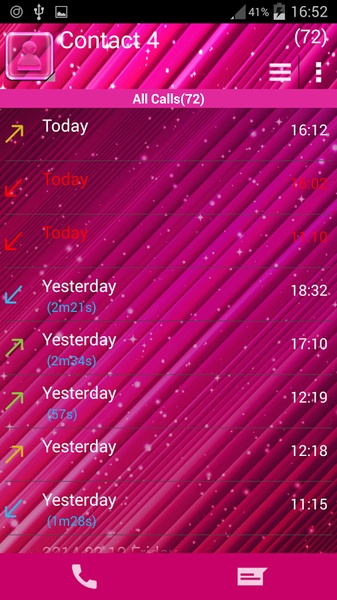 RocketDial Pink Theme - Preview 2