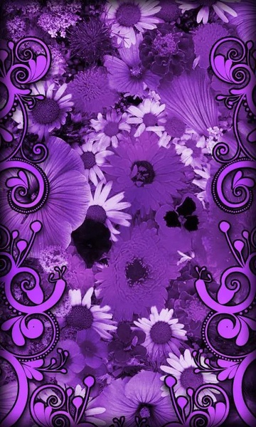 Purple Flowers Live Wallpaper - Preview 1