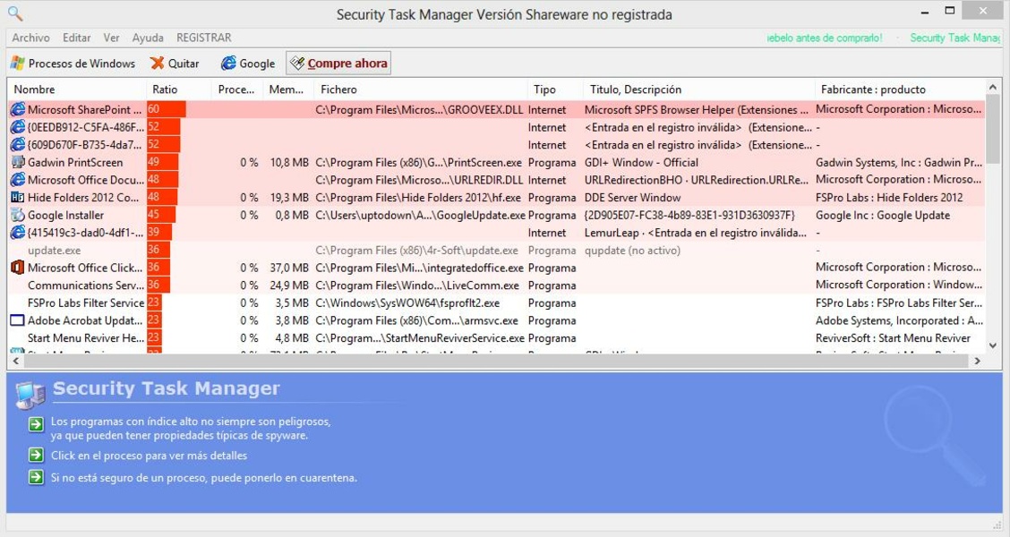 Åben Bekræfte Justering Security Task Manager for Windows - Download it from Uptodown for free