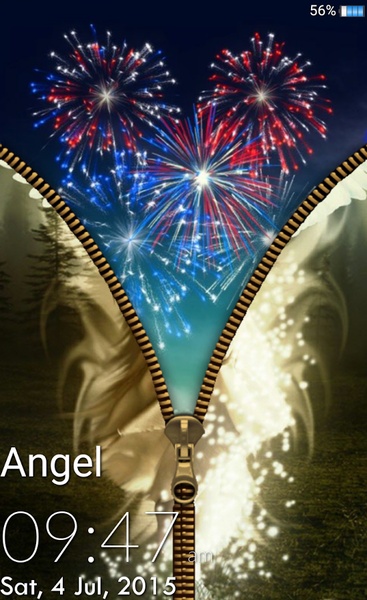 Angel Zipper Lock Screen - Preview 7