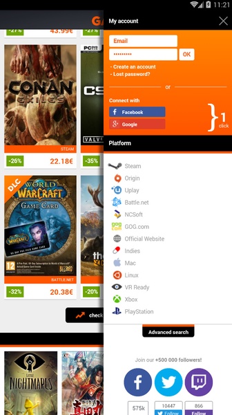 Instant Gaming for Android - Download the APK from Uptodown
