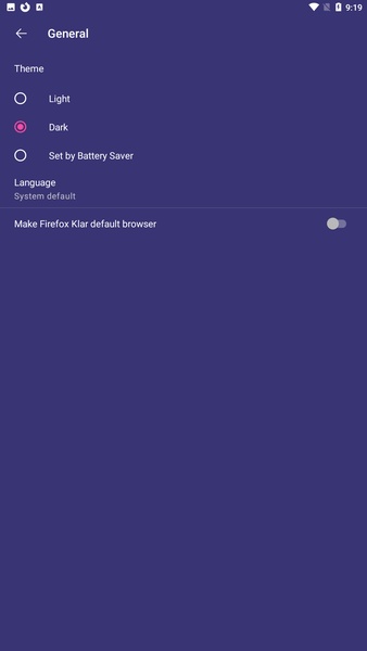 Firefox Klar - Preview 4