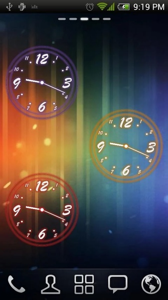 Analog Clock - Neon Transparent Theme - Preview 3
