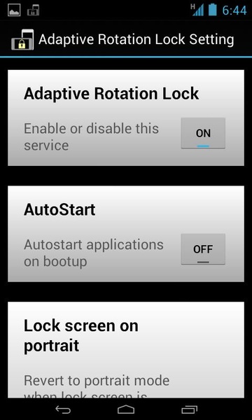 Adaptive Rotation Lock (Free) - Preview 4