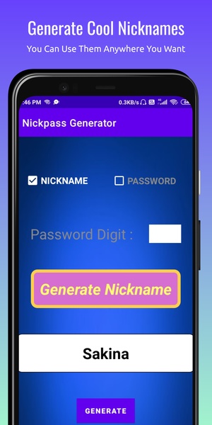 Nickname & Password Generator - Preview 3