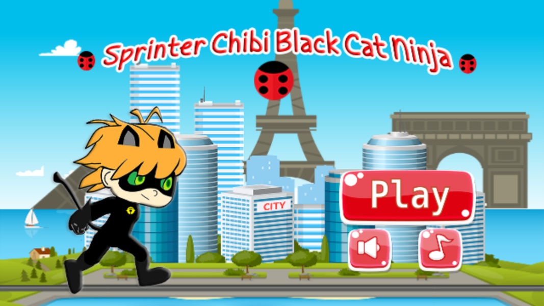 Sprinter Chibi Black Cat Ninja - Preview 3