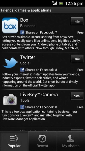 Xperia AppShare - Preview 2