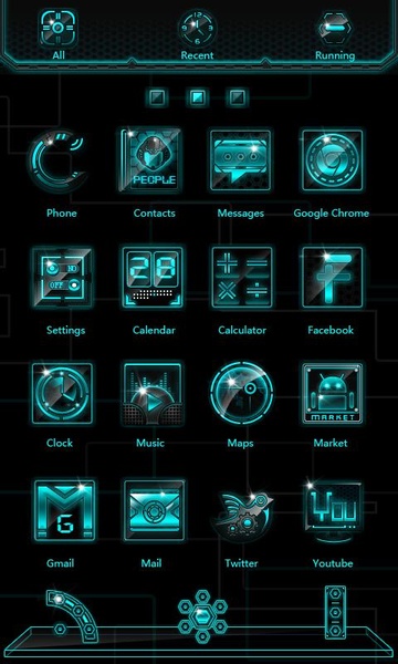 Laser GOLauncher EX Theme - Preview 3