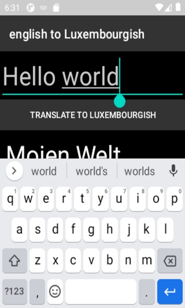 english to Luxembourgish translator - Preview 3