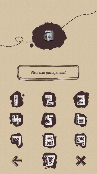 AppLock Theme Chalk Doodle - Preview 1
