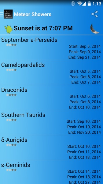 Meteor Shower Calendar - Preview 7
