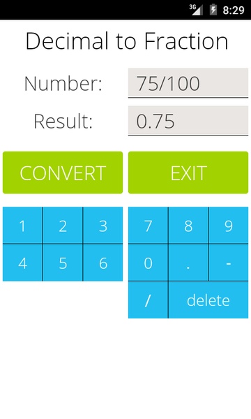 Decimal to Fraction - Preview 1