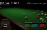 3D Pool Game screenshot 1
