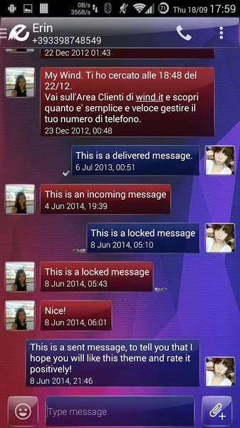 EvolveSMS Glass Smoked Theme - Preview 2