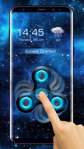 Fidget Spinner Fingerprint lock Screen - Preview 8