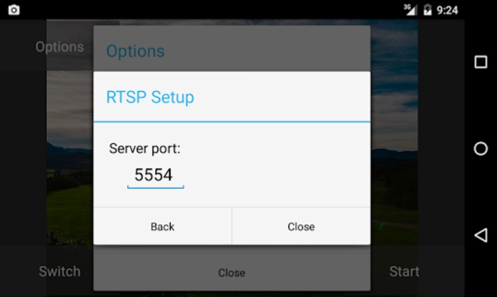 Rtsp camera sales server android