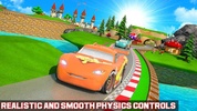 Super Kids Fast Lightning Car Racing screenshot 1