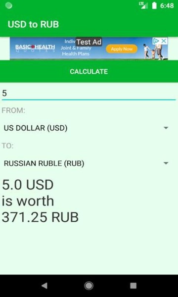 USD to RUB currency converter - Preview 3