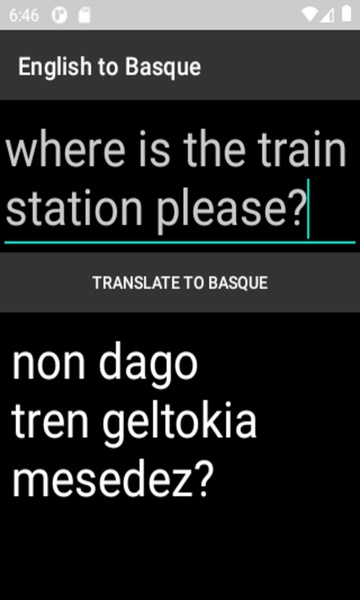 English to Basque Translator - Preview 2