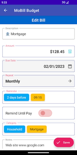 MoBill Budget - Preview 17