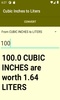 Cubic Inches to Liters converter screenshot 4