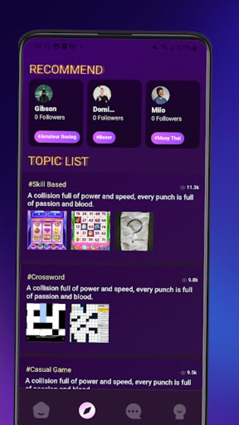 Syndicate casino app interface showing game lobby and navigation menu