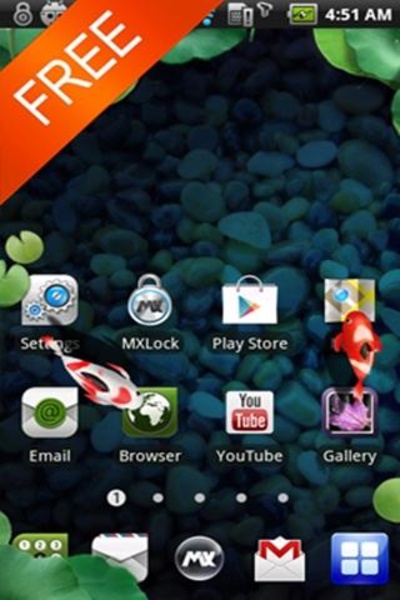 MXHome Live Theme KoiPond - Preview 2
