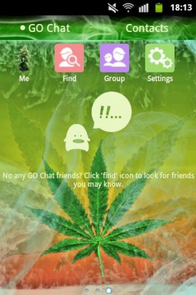GO SMS Pro Theme Ganja Weed - Preview 1