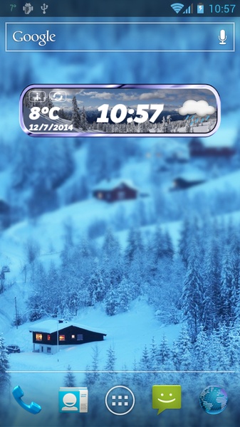 Winter Weather Clock Widget - Preview 3
