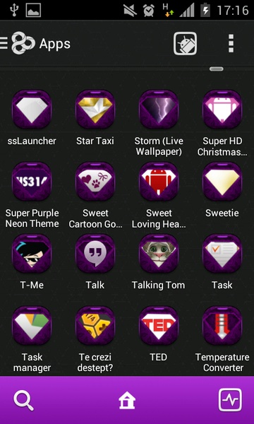 Purple Diamonds GO Launcher Theme - Preview 4