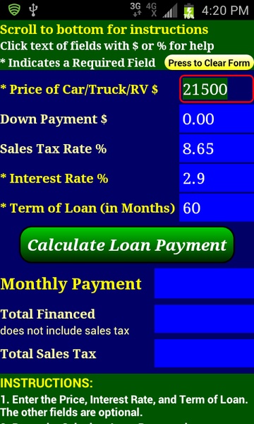 Auto Loan Calc Free - Preview 5