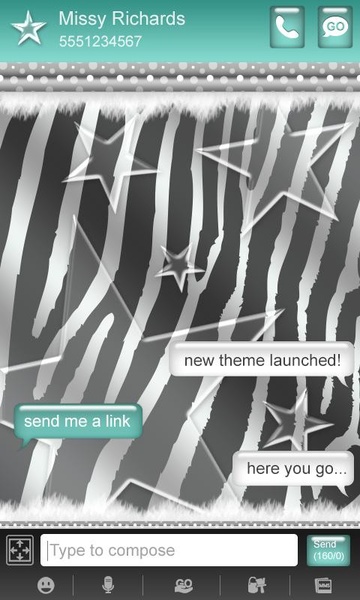 Starstruck Platinum Zebra GO SMS - Preview 3