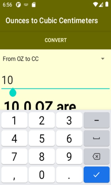 Ounces to Cubic Centimeters converter - Preview 3