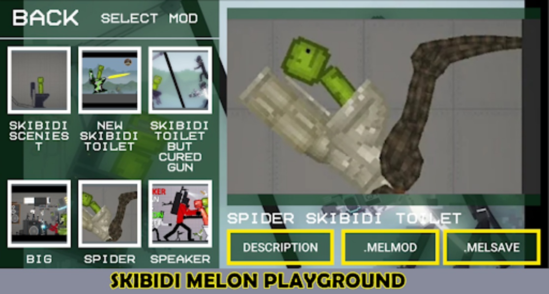Melon Playground Skibidi Toilet Mod Pack 