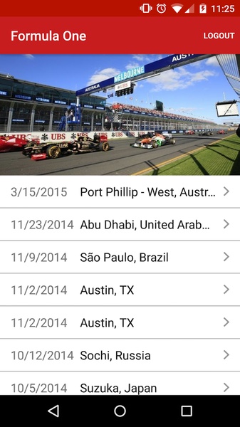 F1 Race App - Preview 3