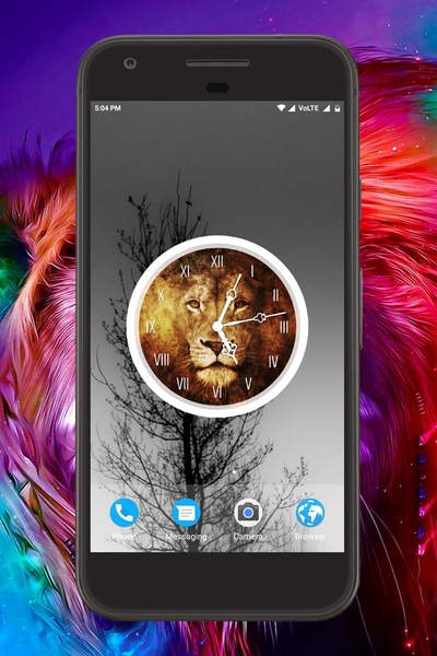 Lion Clock Live Wallpaper - Preview 1