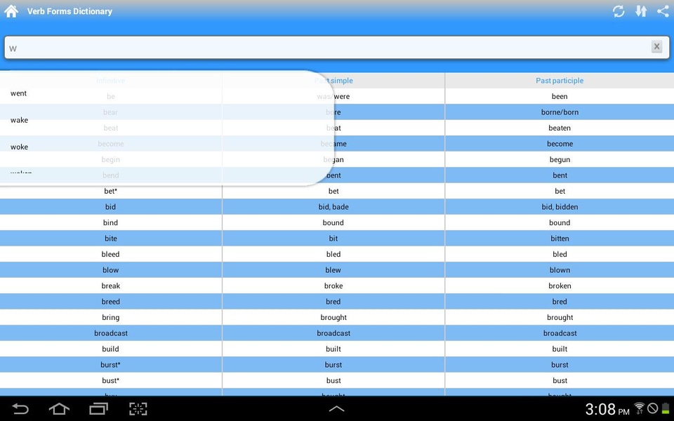 Verb Forms Dictionary - Preview 1