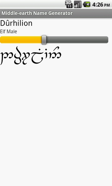 Middle-earth Name Generator - Preview 1