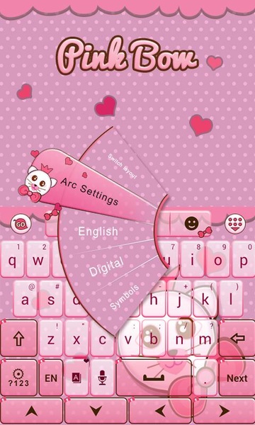Pink Bow GO Keyboard Theme - Preview 5
