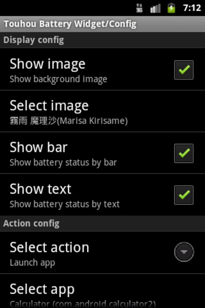 Touhou Battery Widget - Preview 1