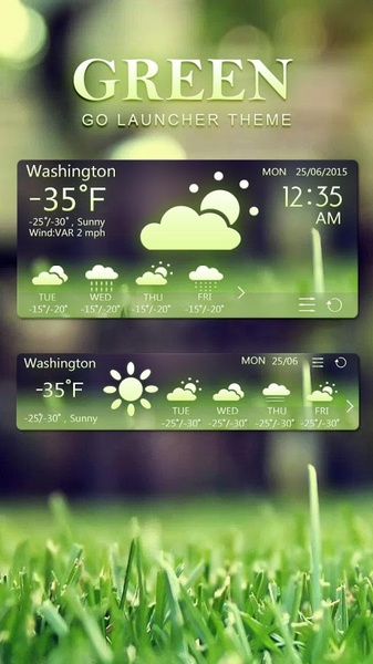 Green GOLauncher EX Weather 2in1 - Preview 4