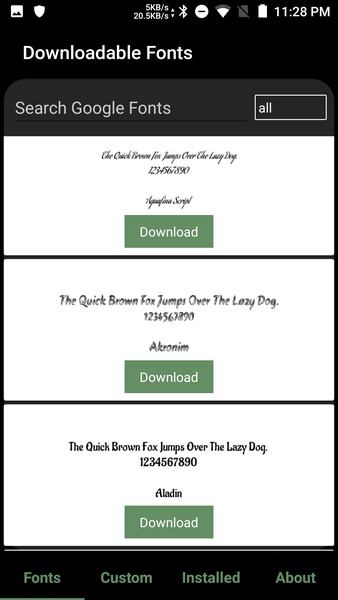 GxFonts - Custom fonts for Samsung Galaxy - Preview 2