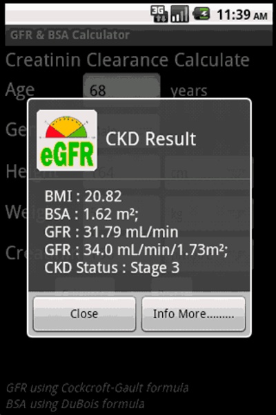 GFR & BSA Calculator - Preview 2