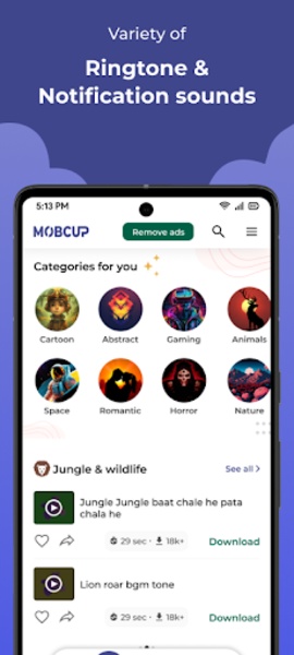 MobCup Ringtones & Wallpapers - Preview 6
