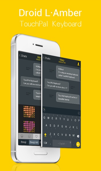 Android L Amber TouchPal Theme - Preview 3