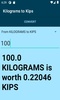 Kilograms to Kips converter screenshot 4