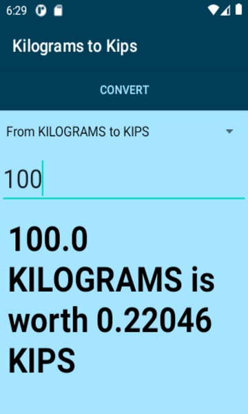 Kilograms to Kips converter - Preview 4