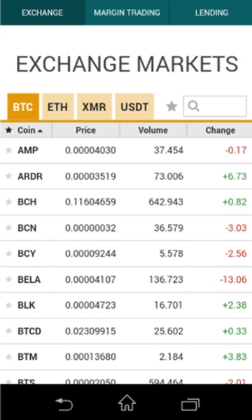 Poloniex Exchange - Preview 2